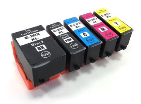 Compatible Epson 202XL High Capacity Ink Cartridges Full Set of 5  - (Black, Photo Black, Cyan, Magenta, Yellow)
